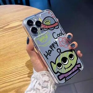 Alien Themed Clear Phone Case